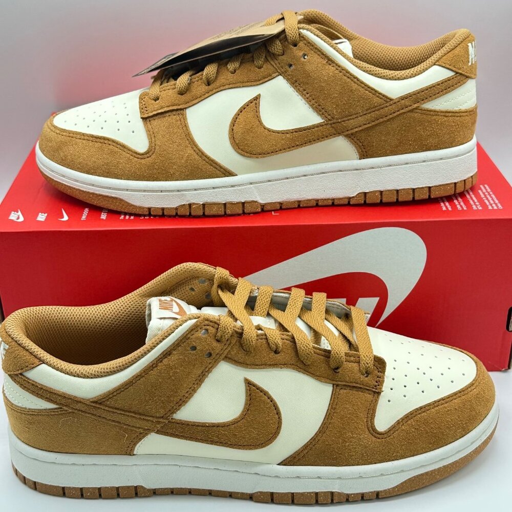 Nike Dunk Low Coconut Milk Flax Tan Shoes HJ7673-100 Women's Sz 11 / Mens 9.5 - Picture 1 of 12